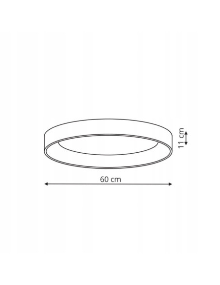 Plafon LED Georgia 36W czarny, okrągły z regulacją barwy światła CCT - elegancja dla nowoczesnych wnętrz