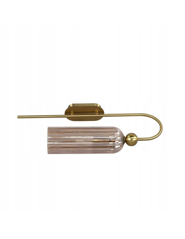 Kinkiet PIEGA w bursztynowo-złotym, nowoczesne oświetlenie dekoracyjne do salonu i sypialni