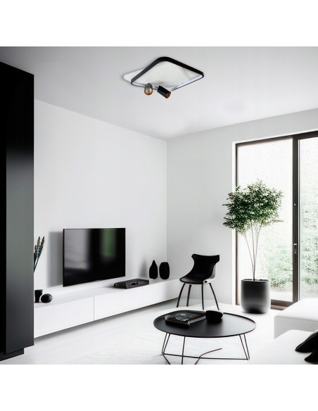 Plafon biurowy Parma z regulowanymi reflektorami - eleganckie oświetlenie do nowoczesnych wnętrz.