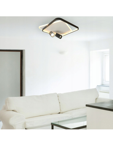 Plafon biurowy Parma z regulowanymi reflektorami - eleganckie oświetlenie do nowoczesnych wnętrz.