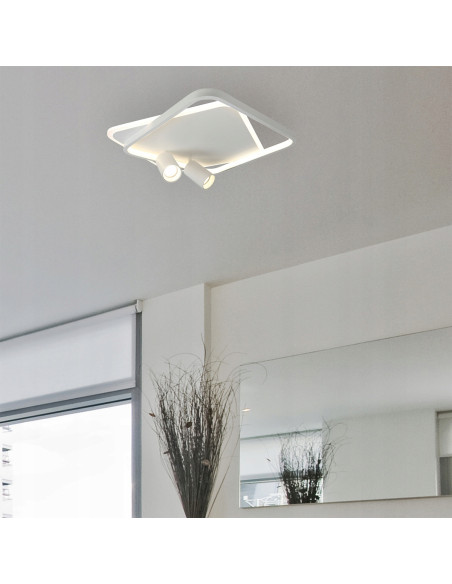 Plafon LED Parma – Nowoczesne Oświetlenie z Regulowanymi Reflektorami w Białym i Złotym Wykończeniu