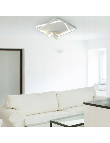 Plafon LED Parma – Nowoczesne Oświetlenie z Regulowanymi Reflektorami w Białym i Złotym Wykończeniu