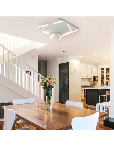 Plafon LED Parma – Nowoczesne Oświetlenie z Regulowanymi Reflektorami w Białym i Złotym Wykończeniu