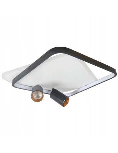 Plafon biurowy Parma z regulowanymi reflektorami - eleganckie oświetlenie do nowoczesnych wnętrz.