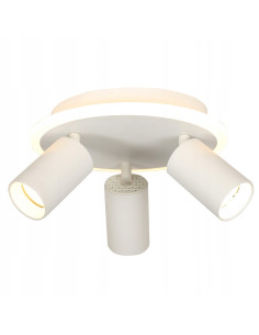 Plafon sufitowy Light Prestige Parma 3 z ruchomymi reflektorami i zmienną barwą światła CCT w białym metalu
