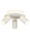 Plafon sufitowy Light Prestige Parma 3 z ruchomymi reflektorami i zmienną barwą światła CCT w białym metalu