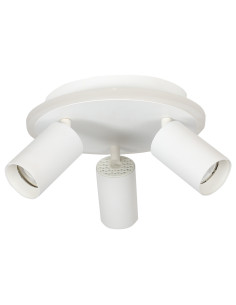 Plafon sufitowy Light Prestige Parma 3 z ruchomymi reflektorami i zmienną barwą światła CCT w białym metalu 2