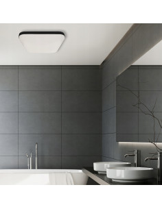 Nowoczesna lampa sufitowa LED NEMO z czujnikiem ruchu – elegancki i energooszczędny plafon w kolorze czarnym. 2