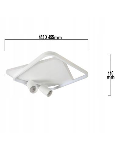 Plafon LED Parma – Nowoczesne Oświetlenie z Regulowanymi Reflektorami w Białym i Złotym Wykończeniu