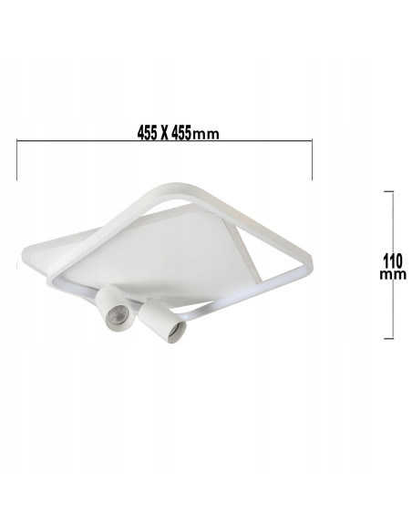 Plafon LED Parma – Nowoczesne Oświetlenie z Regulowanymi Reflektorami w Białym i Złotym Wykończeniu