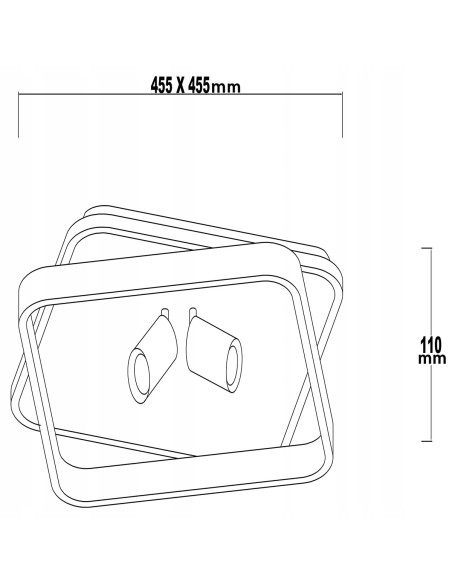 Plafon LED Parma – Nowoczesne Oświetlenie z Regulowanymi Reflektorami w Białym i Złotym Wykończeniu