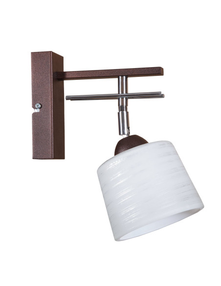 Stylowy kinkiet FALA z regulacją, minimalistyczna lampa szklana do przedpokoju, brązowy lub satynowy, E27 60W