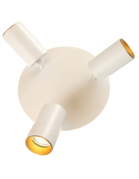 Plafon sufitowy Light Prestige Parma 3 z ruchomymi reflektorami i zmienną barwą światła CCT w białym metalu