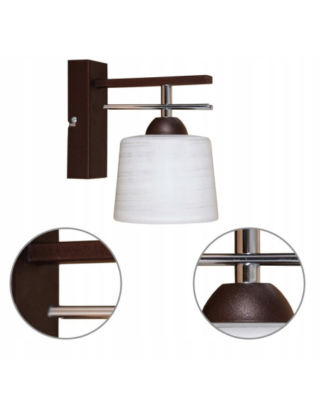 Lampa ścienna FALA z dekoracyjnym kloszem - eleganckie oświetlenie w kolorze białym i beżowym do każdego wnętrza