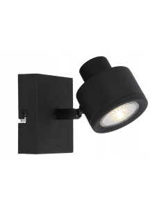 Kinkiet EMERSON w matowej czerni - nowoczesna lampa ścienna z metalowym wykończeniem do eleganckich wnętrz.