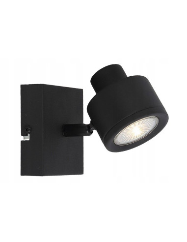 Kinkiet EMERSON w matowej czerni - nowoczesna lampa ścienna z metalowym wykończeniem do eleganckich wnętrz.