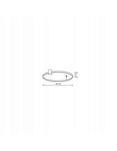 Plafon LED Ring L czarny z regulacją barwy światła - nowoczesne oświetlenie do sypialni i salonu