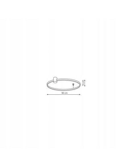 Plafon LED Ring L czarny z regulacją barwy światła - nowoczesne oświetlenie do sypialni i salonu