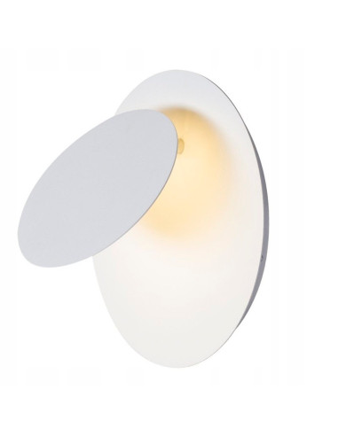 Nowoczesny kinkiet LED PILLS - elegancka lampa ścienna do salonu i jadalni z regulowanym światłem, biały metal.