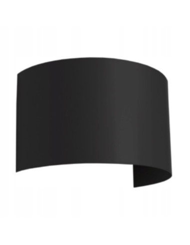 Kinkiet FOLD – eleganckie oświetlenie ścienne z dwustronnym światłem, czarny półkole do nowoczesnych wnętrz