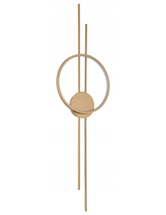 Kinkiet LED Exton w złotej obręczy - nowoczesne oświetlenie do eleganckich wnętrz 2