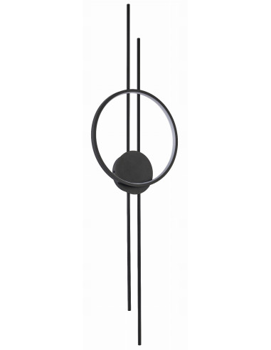 Kinkiet EXTON LED w nowoczesnym stylu, czarny, 100 cm, energooszczędny z regulacją barwy światła, idealny do salonu.