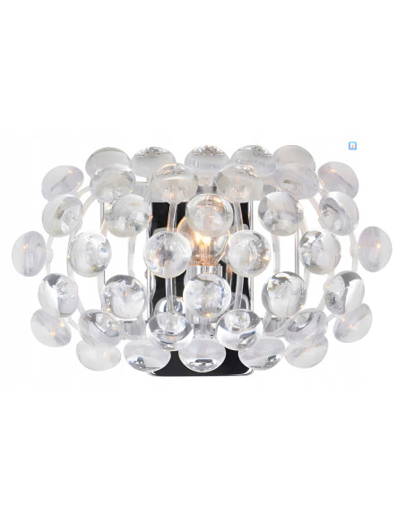 Lampa Ścienna Therica z Kryształkami – Nowoczesny Kinkiet z Chromowanym Wykończeniem do Eleganckich Wnętrz