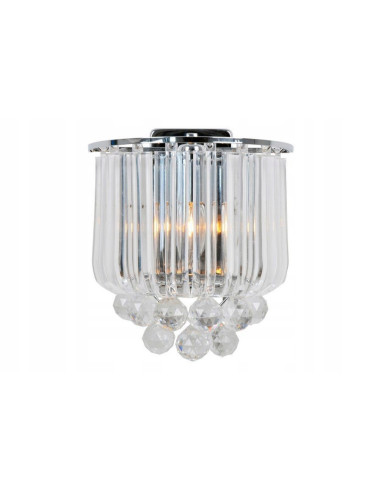 Lampa ścienna UTAH w kolorze chrom - nowoczesny kinkiet do eleganckich wnętrz, idealny do salonu i holu.