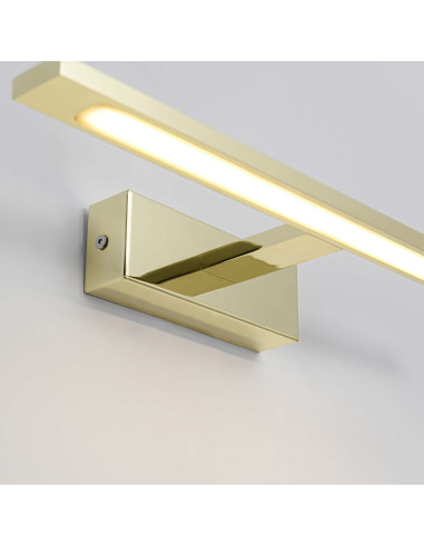 Kinkiet LED Isla z regulacją barwy światła, złoty, nowoczesny design do łazienek, IP44, Light Prestige