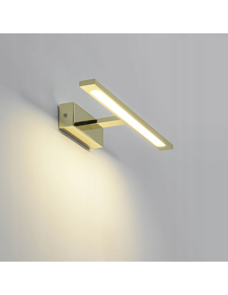 Kinkiet LED Isla z regulacją barwy światła, złoty, nowoczesny design do łazienek, IP44, Light Prestige