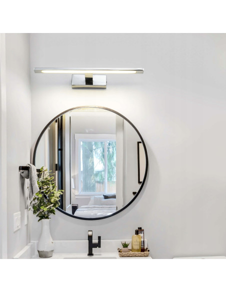 Kinkiet Isla LED w Chromie - Nowoczesne Oświetlenie Łazienkowe z Regulacją Barwy Światła 12W