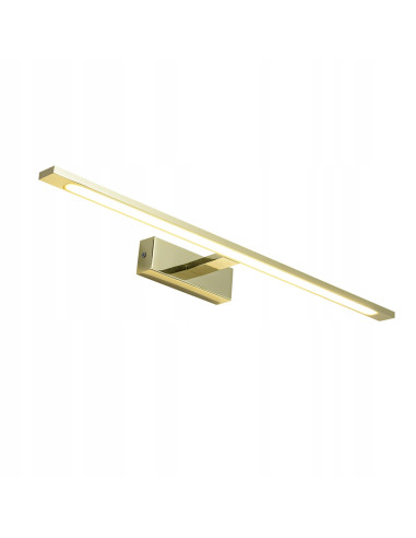 Kinkiet łazienkowy Isla LED 20W prostokątny złoty IP44 nowoczesny design 1400 lm od Light Prestige