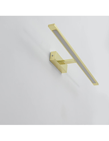 Kinkiet łazienkowy Isla LED 20W prostokątny złoty IP44 nowoczesny design 1400 lm od Light Prestige