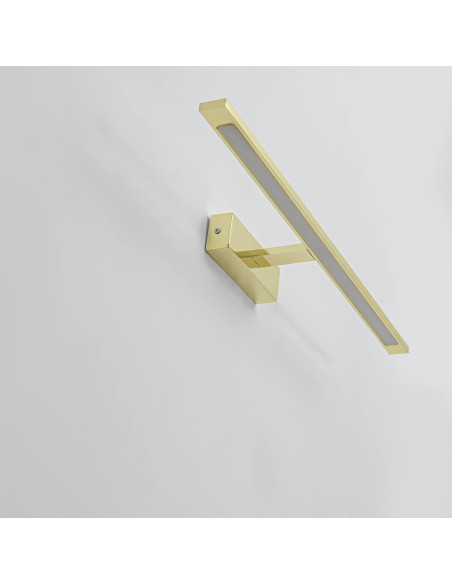 Kinkiet łazienkowy Isla LED 20W prostokątny złoty IP44 nowoczesny design 1400 lm od Light Prestige