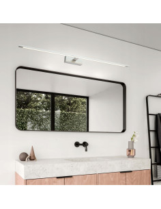 Kinkiet LED Isla XXL - Eleganckie Oświetlenie Ścienne do Łazienki z Regulowaną Barwą Światła 3000K-6000K w Chromie