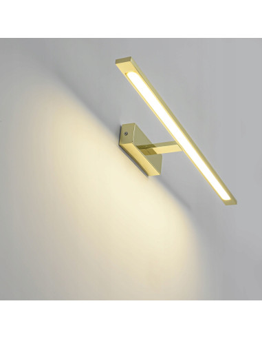 Kinkiet łazienkowy Isla LED 20W prostokątny złoty IP44 nowoczesny design 1400 lm od Light Prestige