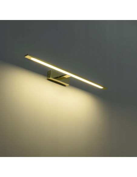 Kinkiet łazienkowy Isla LED 20W prostokątny złoty IP44 nowoczesny design 1400 lm od Light Prestige