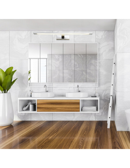 Kinkiet Isla LED z regulacją barwy światła, chromowany do łazienki, nowoczesny design, IP44, elegancki element dekoracyjny