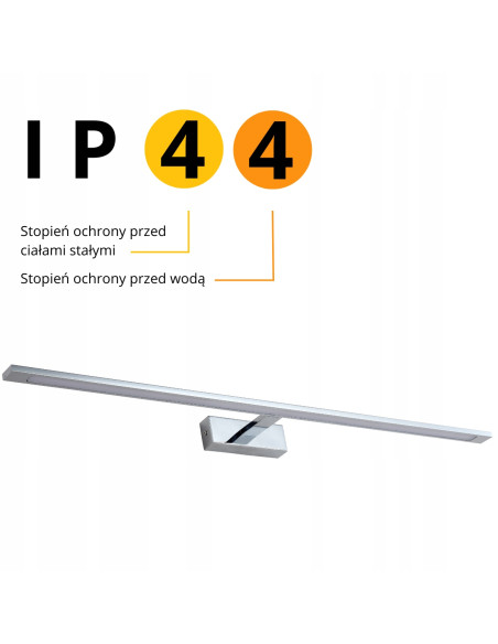 Kinkiet Isla LED z regulacją barwy światła, chromowany do łazienki, nowoczesny design, IP44, elegancki element dekoracyjny