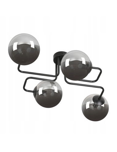 Plafon BRENDI z czterema punktami światła, minimalistyczny design, idealny do sypialni i salonu.