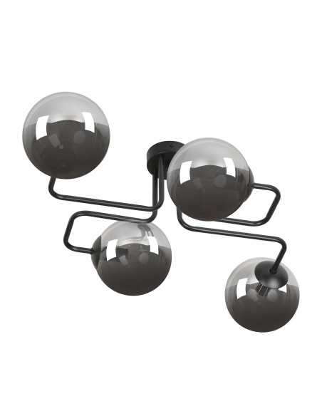 Plafon BRENDI z czterema punktami światła, minimalistyczny design, idealny do sypialni i salonu.