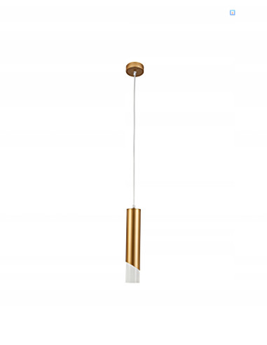 Lampa wisząca HARDIN glamour, złoty zwis, nowoczesny design, elegancka dekoracja do jadalni, E27, 1 punkt świetlny