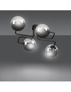 Plafon BRENDI z czterema punktami światła, minimalistyczny design, idealny do sypialni i salonu. 2