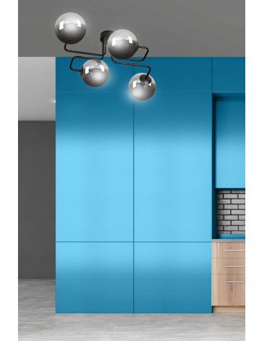 Plafon BRENDI z czterema punktami światła, minimalistyczny design, idealny do sypialni i salonu.