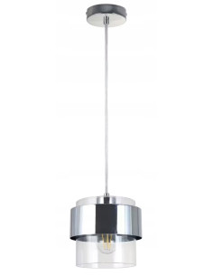 Lampa wisząca Quan E27 w kształcie łożyska, nowoczesna srebrna z chromem, wysokość 120 cm, elegancka do wnętrz.