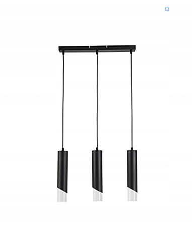 Nowoczesna lampa sufitowa Hardin z przezroczystym kloszem - elegancka i funkcjonalna do jadalni i salonu