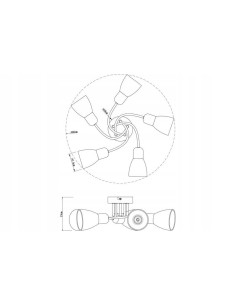 Lampa sufitowa Gordon w satynie z kwiatowymi klosikami, elegancka plafonowa 5-punktowa do korytarza i schodów 2