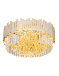 Luksusowy plafon sufitowy TREND w złotym kolorze, 8-punktowe oświetlenie, doskonały do salonu, Maxlight