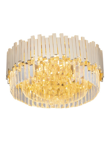 Luksusowy plafon sufitowy TREND w złotym kolorze, 8-punktowe oświetlenie, doskonały do salonu, Maxlight