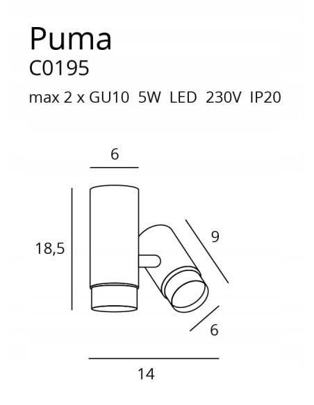 Lampa sufitowa Puma z regulacją, czarna z złotą obręczą - elegancki plafon do nowoczesnych wnętrz.